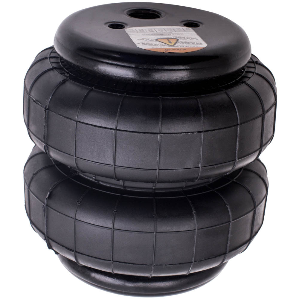 2x Universal Air Spring Bag Heavy Duty Standard 2500 lb 1/2inch npt Single Port